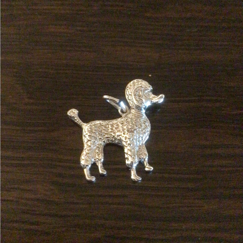 Sterling Silver Poodle Dog Pendant